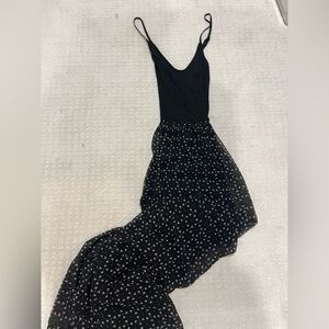 Chic Black Patterned Dress